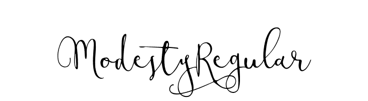 ModestyRegular  フリーフォントのダウンロード