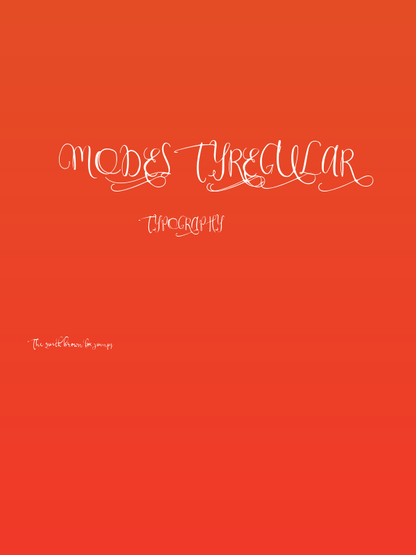 ModestyRegular Poster