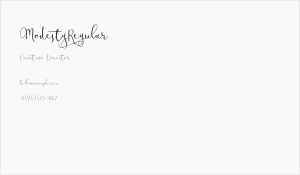 ModestyRegular Business Card