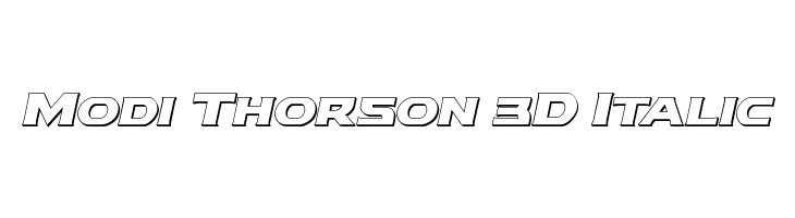 Modi Thorson 3D Italic Font