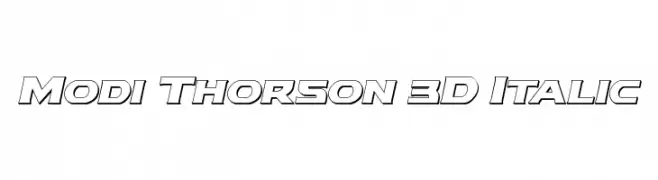 Modi Thorson 3D Italic 