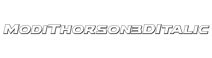 Modi Thorson 3D Italic  Free Fonts Download