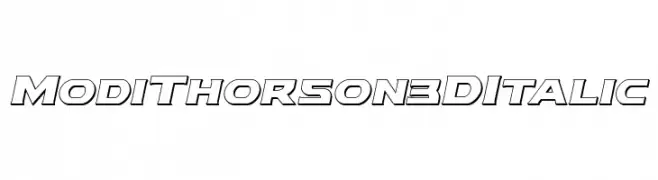Modi Thorson 3D Italic  Скачать бесплатные шрифты