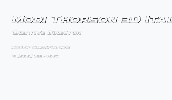 Modi Thorson 3D Italic Business Card
