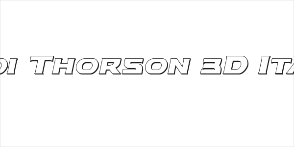 Modi Thorson 3D Italic Logo