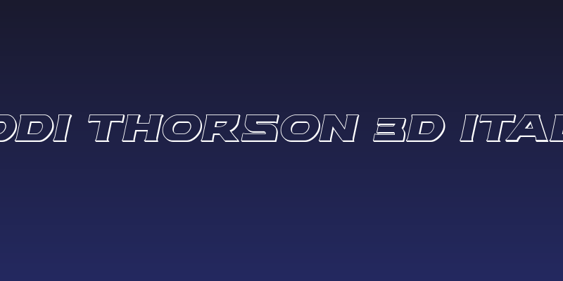 Modi Thorson 3D Italic Social Header