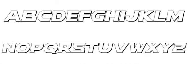 Modi Thorson 3D Italic Schriftart Groß