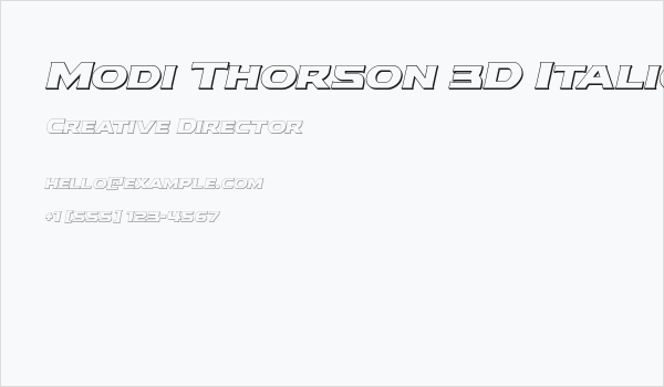 Modi Thorson 3D Italic Business Card