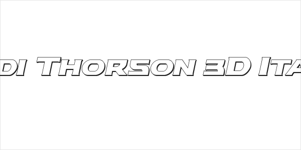 Modi Thorson 3D Italic Logo