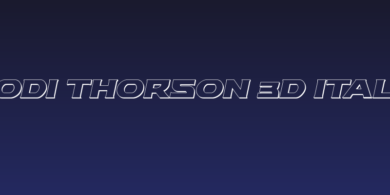 Modi Thorson 3D Italic Social Header