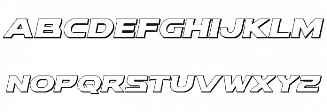 Modi Thorson 3D Italic 字体 小写