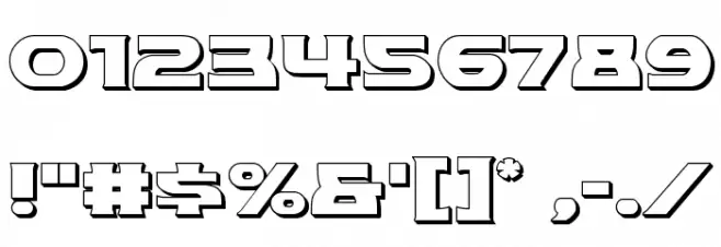 Modi Thorson 3D Regular Font OTHER CHARS