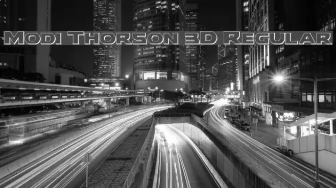 Modi Thorson 3D Regular Font examples