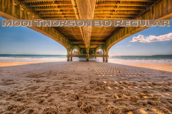 Modi Thorson 3D Regular Font examples