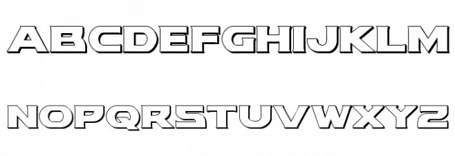 Modi Thorson 3D Regular Caratteri MINUSCOLO