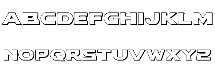 Modi Thorson 3D Font LOWERCASE
