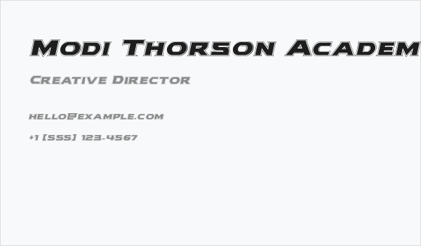 Modi Thorson Academy Italic Business Card