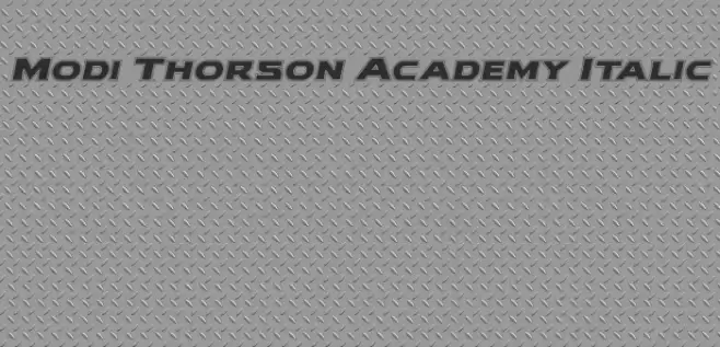 Modi Thorson Academy Italic Font examples