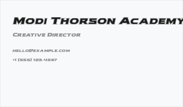 Modi Thorson Academy Italic Business Card