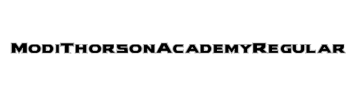 Modi Thorson Academy Regular  font caratteri gratis