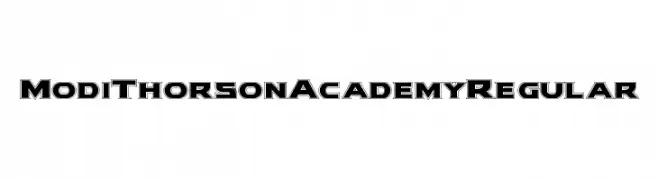 Modi Thorson Academy Regular  Скачать бесплатные шрифты