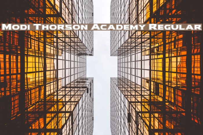Modi Thorson Academy Regular Font examples