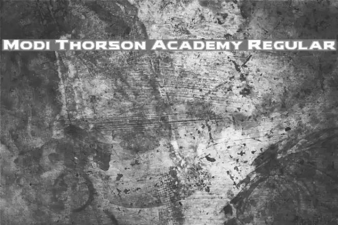 Modi Thorson Academy Regular Font examples