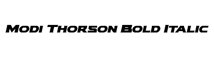 Modi Thorson Bold Italic Font