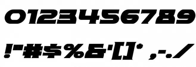 Modi Thorson Bold Italic Font OTHER CHARS