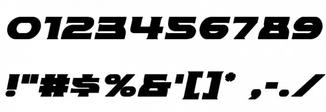 Modi Thorson Bold Italic Font OTHER CHARS