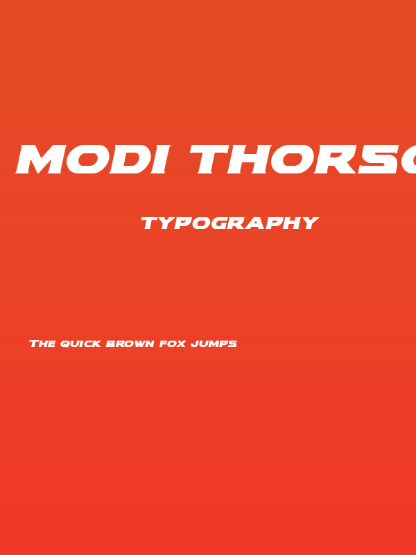 Modi Thorson Bold Italic Poster