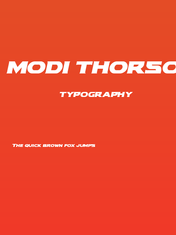 Modi Thorson Bold Italic Poster