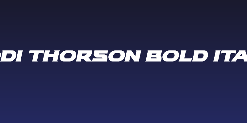 Modi Thorson Bold Italic Social Header