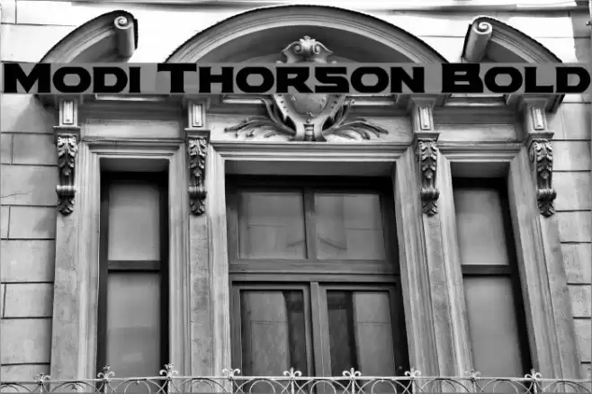 Modi Thorson Bold Font examples