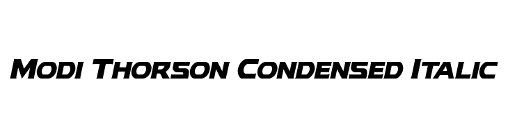 Modi Thorson Condensed Italic Font