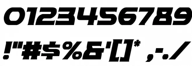 Modi Thorson Condensed Italic Font OTHER CHARS