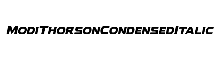 Modi Thorson Condensed Italic  免费字体下载