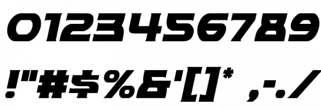 Modi Thorson Condensed Italic Font OTHER CHARS