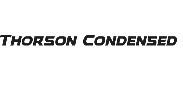 Modi Thorson Condensed Italic Logo