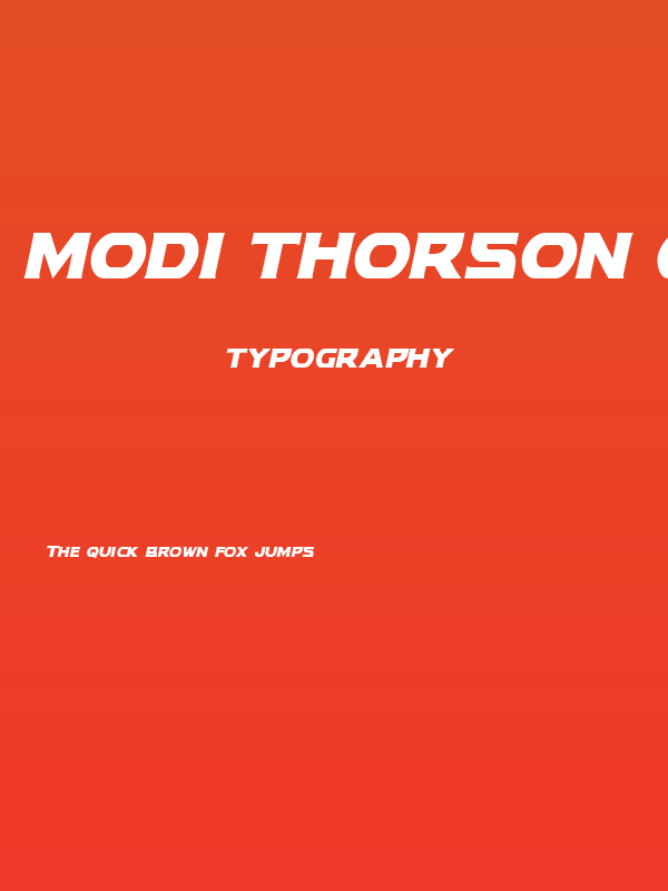 Modi Thorson Condensed Italic Poster