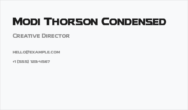 Modi Thorson Condensed Business Card