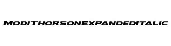 Modi Thorson Expanded Italic  Fuentes Gratis Descargar