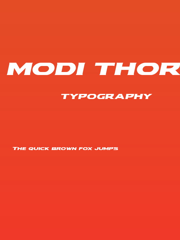 Modi Thorson Expanded Italic Poster