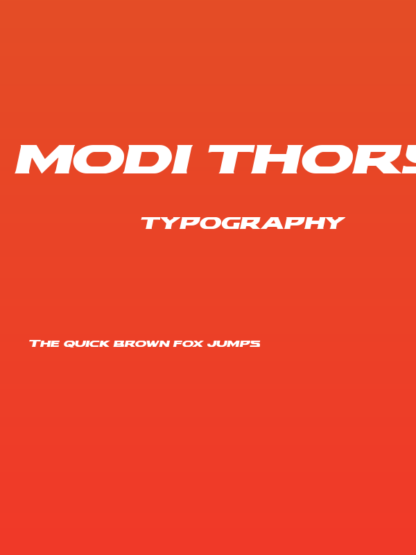 Modi Thorson Expanded Italic Poster