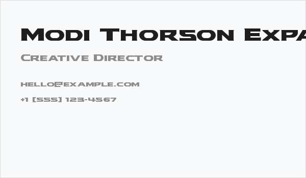 Modi Thorson Expanded Business Card