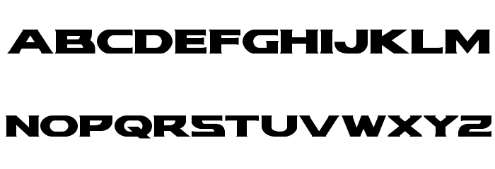Modi Thorson Expanded Font LOWERCASE