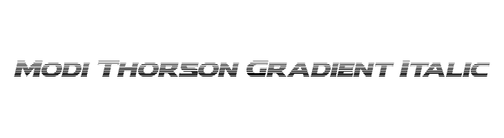 Modi Thorson Gradient Italic Font
