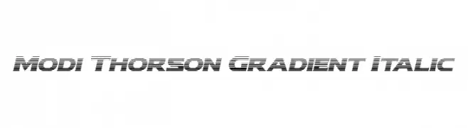 Modi Thorson Gradient Italic 