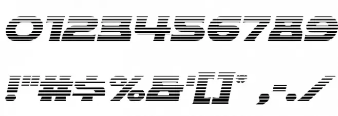 Modi Thorson Gradient Italic Font OTHER CHARS