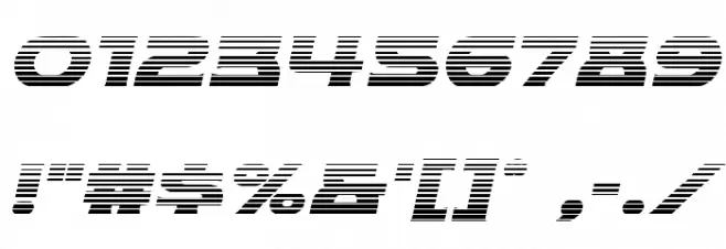 Modi Thorson Gradient Italic Font OTHER CHARS